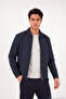 Cotton Blend Classic Collar Zippered Coat Men's Coat 497Pablo - 3
