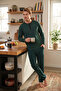 Patterned Cotton Buttoned Crew Neck Pajama Set Men's Pajama Set 6575002 - 2