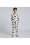 Boy's Colorful Construction Machinery Patterned 100% Cotton Pajama Set