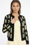 Women's Geometric Patterned Premium Knitwear Cardigan