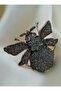Adjustable Ring with Zircon Stone - Bronze -