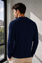 Men's Knitted Crew Neck Sweater - 4