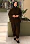 Velvet Suit with Tassel Belt and Embroidered Front Closure - 2