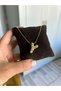 Pullu and Letter Necklace - Gold