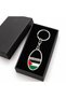 Metal Keychain with Palestine Flag Detail – Stylish and Meaningful Accessory Model - 2