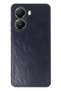 Xiaomi Poco X7 Pro Compatible Case Aras Leather Cover - Navy Blue - 2