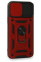 iPhone 15 Pro Compatible Case with Lens Ring Silicone - Red Bezoss - 3