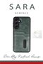 Samsung Galaxy A26 Compatible Case Sara Leather Case with Business Card Holder - Black - 2