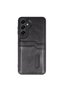 Samsung Galaxy A26 Compatible Case Sara Leather Case with Business Card Holder - Black - 3