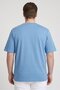 Men Crew Neck Short Sleeve Brand Logo T-Shirt, Slate Blue - 4
