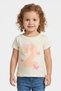 Toddlers Girl Graphic Print Short Sleeve Top, Pale Yellow