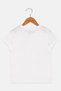 Kids Girl Graphic Print Short Sleeve Top, White - 3