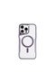 غطاء سيليكون متوافق مع هاتف Apple iPhone 14 Pro Max Boyi Magsafe - أرجواني غامق - 3