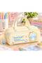 Checkered Fabric Washable Easy to Carry with Handle Large Volume Multi-Compartment Large Size Girls' Student Cute Animal Fruit Pattern Primary School Secondary School Pen Holder Pencil Case