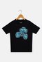 Toddlers Boy Graphic Print Short Sleeve T-Shirt, Black - 3