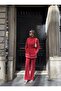 Women's Front Sleeves with Bead Embroidery Tansel Fabric Bambir Ceken Pant Suit - 6