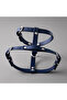 Genuine Leather Navy Blue Dog Chest Harness and Leash Set - Luxury Adjustable Pet Vest - 7