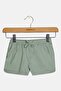 Kids Girl Solid Basic Shorts, Sage Green - 3