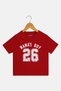 Toddlers Boy Crew Neck Short Sleeve Graphic Print T-Shirt, Mercury Red - 3