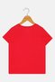 Kids Girl Graphic Print Short Sleeve Top, Red - 2
