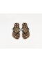Women Animal Print III Slipper, Black and Tan Combo - 4