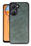 Vivo Y18 Compatible Case Aras Leather Cover - Dark Green