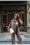 Women's Front Sleeves with Bead Embroidery Tansel Fabric Bambir Ceken Pant Suit - 7