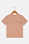 Toddlers Boy Graphic Print Short Sleeve Top, Heather Brown - 3