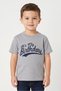 Kids Boy Crew Neck Short Sleeve Graphic Print T-Shirt, Grey