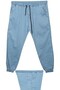 Men's Oversized Size 118-156 Suitable for Weight Ranges between 265-350 Pounds, Elastic Waist, Lycra Jeans Trousers, Light Blue