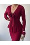 Women's Lace Evening Dress Long Sleeve Bow Fish Model Stylish Evening and Event Dress - 5
