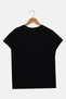 Kids Girl Graphic Print Short Sleeve Top, Black - 2