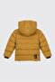 Baby Boy Zippered Hooded Mustard Coat - 2
