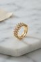 Gold Color Row Zircon Stone Women's Ring