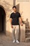 Black Men's Hate Late Printed Crew Neck Loose Fit T-Shirt - 3