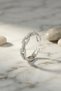 Silver Color Zircon Stone Chain Model Women's Ring