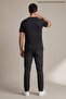 Black Men's Hate Late Printed Crew Neck Loose Fit T-Shirt - 6