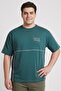 K-Squad Men Crew Neck Short Sleeve Brand Logo T-Shirt, Green