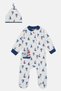 Toddlers Boy 2 Pieces Allover Print Rompers With Beanie Set, Multicolor - 3