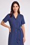Women Allover Printed Casual Midi Dress, Navy - 2