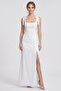 Women Plain Midi Dress, White