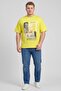 Zoox Men Crew Neck Graphic Print Short Sleeve T-Shirt, Mustard - 2