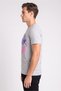 Men Crew Neck Graphic Print Short Sleeve T-Shirt, Grey - 3