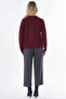 Buttoned Knitwear Cardigan Claret Red - 5