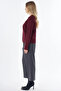 Buttoned Knitwear Cardigan Claret Red - 4
