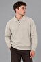 Oversize Buttoned Collar Knitted Sweater Dp 17501_10063 - 2