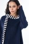 Knitwear Tunic with Scarf Detail Dark Navy Blue - 7