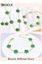 Women's 3pcs Jewelry Set Four Leaf Clover Necklace Earring Bracelet Set 18K Gold Plated Double-sided Lucky Jewelry Set as Gift for Women & Ladies - 3