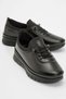 4 Point Orthobetic Women's Rubber Detailed Skin Faux Leather Mother Four Seasons Casual Shoes Stretch Black