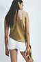 Draped-panel satin strappy top - 7